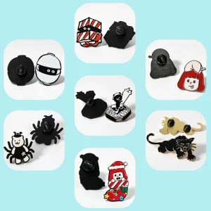 Factory Customized Cartoon Animal Soft Enamel Brooch with Gold plated Frame Decoration Brooch for Holiday Souvenirs