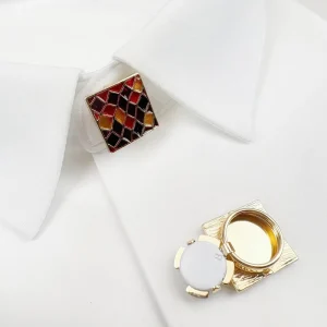 Factory Customized Retro Style Enamel Fashion Casual Novelty Cufflinks Shirt Button Decorative Cover Accessories Simple Corsage