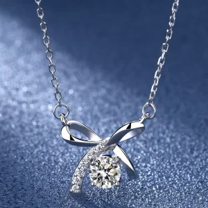Factory Customized S925 Silver Moissanite Animal Shaped Chain Pendant Necklace for Women’s Fashion Jewelry