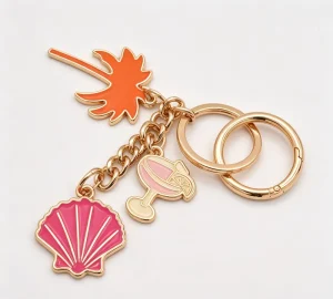 Factory Direct Customize Luxury Bag Charms Enamel Keyring Bag Pendant Fashion Jewelry Accessories for Women