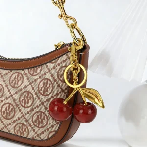 Factory Direct Metal Cherry Carabiner Keychain Charms UV Printing Handbag Pendant Accessories