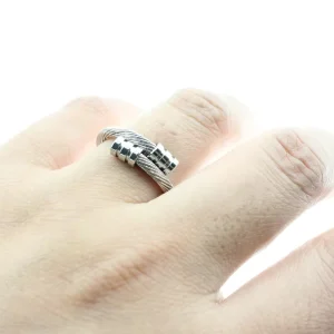 Factory Direct Sales New Design Fashion INS Style Chain Rings Stainless Steel Rings for Women Rings