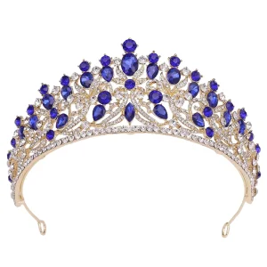 Factory Direct Sales Pretty Princess Wedding Crown Hair Accessories Colorful Rhinestone Bridal Tiara