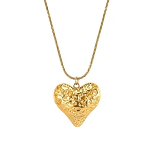 Factory Direct Thin Metal Chain Star Pendant Necklace Delicate Heart Shape Jewelry for Girls Casual Outfit Gift