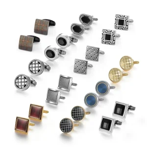 Factory Directly Ready to Ship Fashion Brass Cuff Link Lot Stock Novelty Cufflinks Luxury