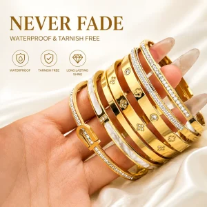 Factory Elegant Fashion Bracelets for Women 18K Gold Plated Stainless Steel Fashion Chain & Link Bracelets