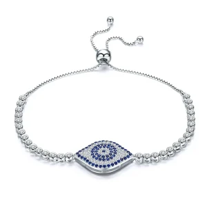 Factory Evil Eye Chain Bracelet 925 Sterling Silver Women’s Fashion Jewelry Perfect Party Gift SCB004