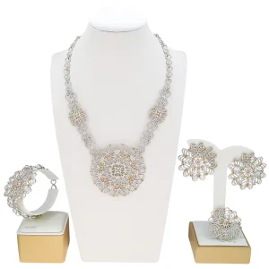 Factory Fashion Jewelry Women Accessories Necklace Earrings Bracelet Ring Set Jewelry Sets for Ladies