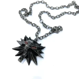Factory Hot Sell Game Design Hip Hop Men’s Red Eye Wolf Pendant Necklace