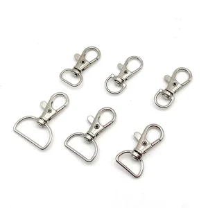 Factory Hot Selling Lanyard Bag Buckle DIY Keyring Hardware Accessories Rotating Spring Hook Metal Keychain