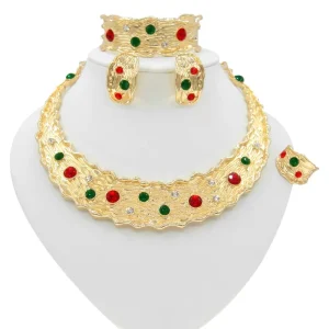 Factory Italian Gold Style Jewelry Set Exquisite Fashion Accessories