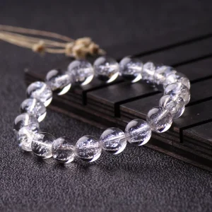 Factory Natural Stone Bead Bracelet Popcorn Rock Crystal Bracelet Himalayan White Crystal Bracelet Fashion Jewelry