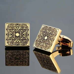 Factory Price Mahogany Carbon Fiber Vintage Cufflinks Design Silver Balance Cufflinks Custom for Men Wedding