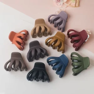 Factory ProductionWenhui 4cm Fashion Women and Girls Octopus Shaped Small Size Plastic Hair Claw Clips