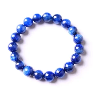 Factory Ready to Ship Natural Blue Kyanite Rough Stone Bead Bracelets with Obvious Cat’s Eyes Fashion Jewelry for Girl