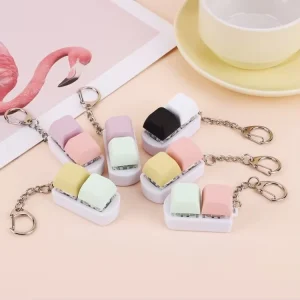 Factory Sale Durable PVC Acrylic Custom Keychain with Logo DIY LED Option Backpack Hanging Decoration for Fashion Gift