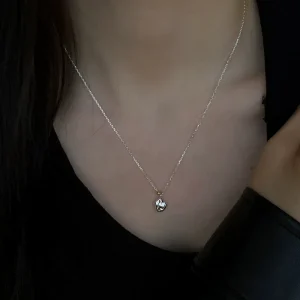 Factory Silver Geometric Irregular Meteorite Necklace Pendant Fashion Jewelry Statement for Women