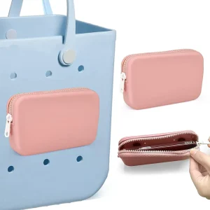 Factory Soft Rubber Custom Silicone Zipper Bag Charms Accessories Fashion Coin Purse and Pouch in Cute Colors