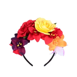 Factory Spot Fashion Large Faux Rose Headband for Women & Girls Photo Party Holiday Accessories Floral Hairpin