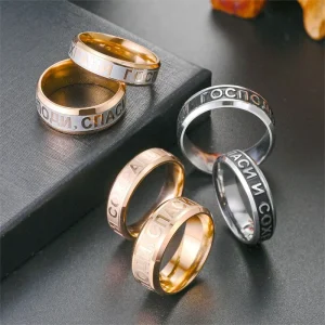 Factory Stainless Steel Rings Christian Popular Couple Rings Russian Fashionable Jewelry Accessories