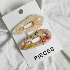 Factory Wholesales Hair Accessories Hair Clips Fashion Colored Leaf shaped Acetate Hairpins