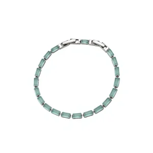 Factory direct Supply Colorful Blue Square Bracelet Handmade Jewelry Crystal Zirconia