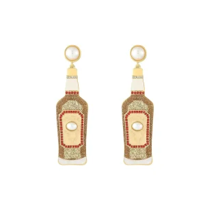 Fall Drink Whisky Earrings for Women Cute Statement Autumn Earrings Dangling Earrings for Women