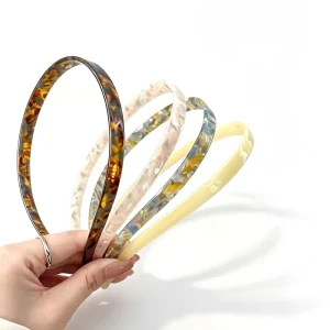 Fanxing Custom logo No Pinch Acetate Headband U Shape Anti Slip Luxury Elegant Hair Hoop Summer Beach Fashion Accessories