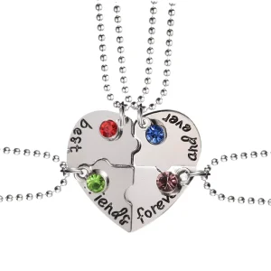 Fashion 2 Pcs set Necklace New Design Vintage Style Zinc Alloy Gold Plated Zircon Pendant Tai Chi Rainbow Broken