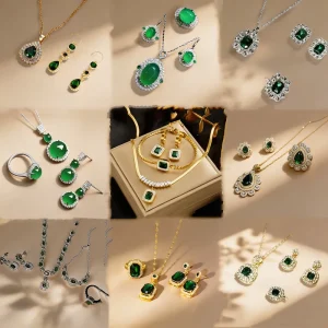 Fashion 3 Piece Jewelry Set 18K Gold Plated Stainless Steel Zircon Pendant Necklace Earrings Bracelet Sets for Women