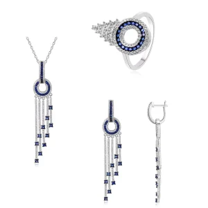 Fashion 925 Sterling Silver Costume Women Jewelry Set