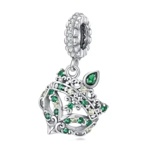 Fashion 925 Sterling Silver Prom Mask Pendant Charm Fit Necklace & Bracelet Beaded Fine Jewelry DIY Gift for Women SCC2342