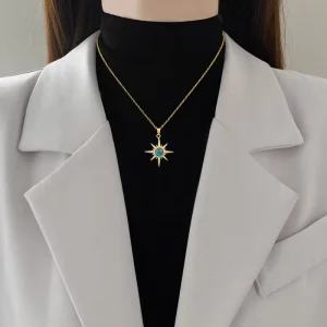 Fashion Accessories Jewelry Planet Zirconia Necklace for Women Titanium Steel Chain