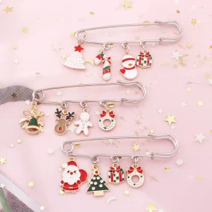 Fashion Accessory Brooches Cute Charm Brooches Christmas Series Charm Brooches