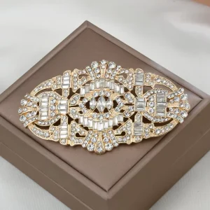 Fashion Accessory Brooches Gold Metal Brooches Diamond Brooches
