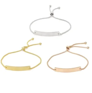 Fashion Adjustable Bracelet Plating Gold Silver Rose Gold Bangle Stainless