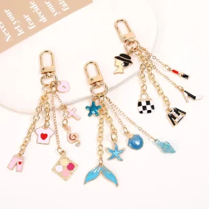 Fashion Alloy Clothing Pendant Keychain Marine Creature Charm Keychain Delicacy Bag Charm Pendant Mobile Phone