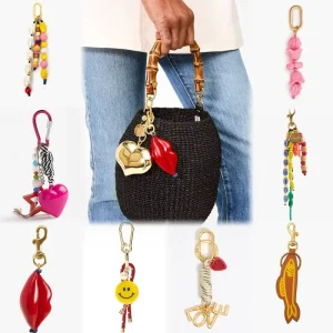 Fashion Bag Chain 18k Color Preservation Bag Charms Pearl Bead Pendant Love Accessories for Women DIY Bag