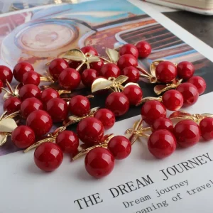 Fashion Bag Charm Accessories Handbag Pendant Cherry Keychain Schoolbag Pendant Charm