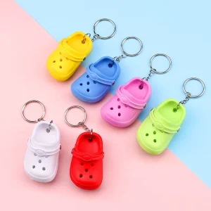 Fashion Bag Charm Cute 3D Shoe Keychain Mini Slippers Shoe Keychain