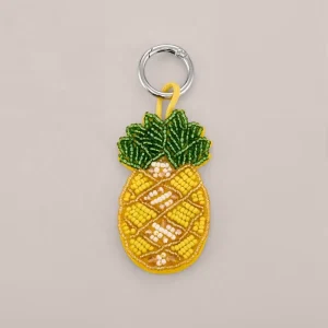 Fashion Bag Charms Trendy Beaded Bag Charms Pineapple Beaded Keychain