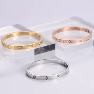 Fashion Bangle Stainless Steel Bracelet Womens Cuff Bracelets Personality Minimalist Bracelet