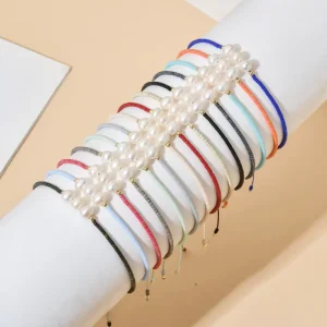 Fashion Beaded Adjustable Bracelet Pearl Necklace Bracelet for Jewelry Making Charms