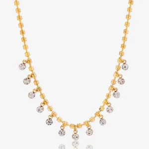 Fashion Beaded Necklace Fashion Jewelry Necklace Fine Chain Necklace Name 18k Gold diamond Beaded Stainle Steel Pendant Necklace