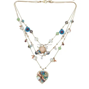 Fashion Beaded Necklaces Fashion Pendant Necklaces with Link Chain Crystal & Rhinestone for Party Wedding Engagement & Gift
