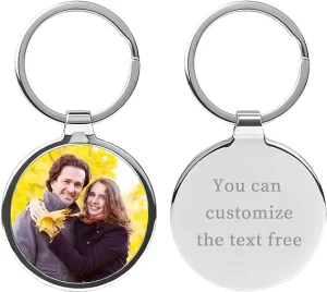 Fashion Blank Plain Custom Laser Logo Luxury Waterproof Lightweight Metal Ring Keychain Souvenir Accessories