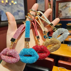 Fashion Bling Creative Light Luxury Full Diamond Keychain Trendy Bag Pendant Women Fashion Car Key Decoration Gift