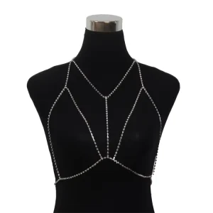 Fashion Bohemian Body Chain with Rhinestones for Women Beach Party and Music Festival