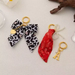 Fashion Bow DIY Charms Key Chain Brass Bag Accessories for Women and Children’s Jewelry