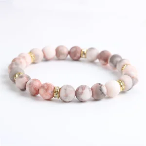 Fashion Bracelet Colorful 8mm Natural Gemstone Bracelet for Women